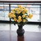 12-Pack: Yellow Mum Bush with 33 Lifelike Silk Flowers & Foliage - Ideal for Bouquets, Floral Arrangements, Home Decor & Seasonal Displays - Floral Home by Artificial Flowers
